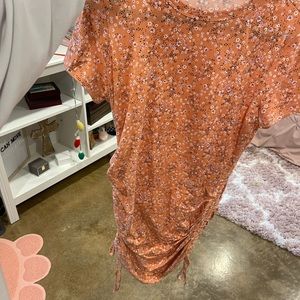 Orange floral dress